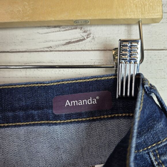 Gloria Vanderbilt Womens Amanda Blue Straight Leg Jeans Petites 16P Stretch - Picture 7 of 11